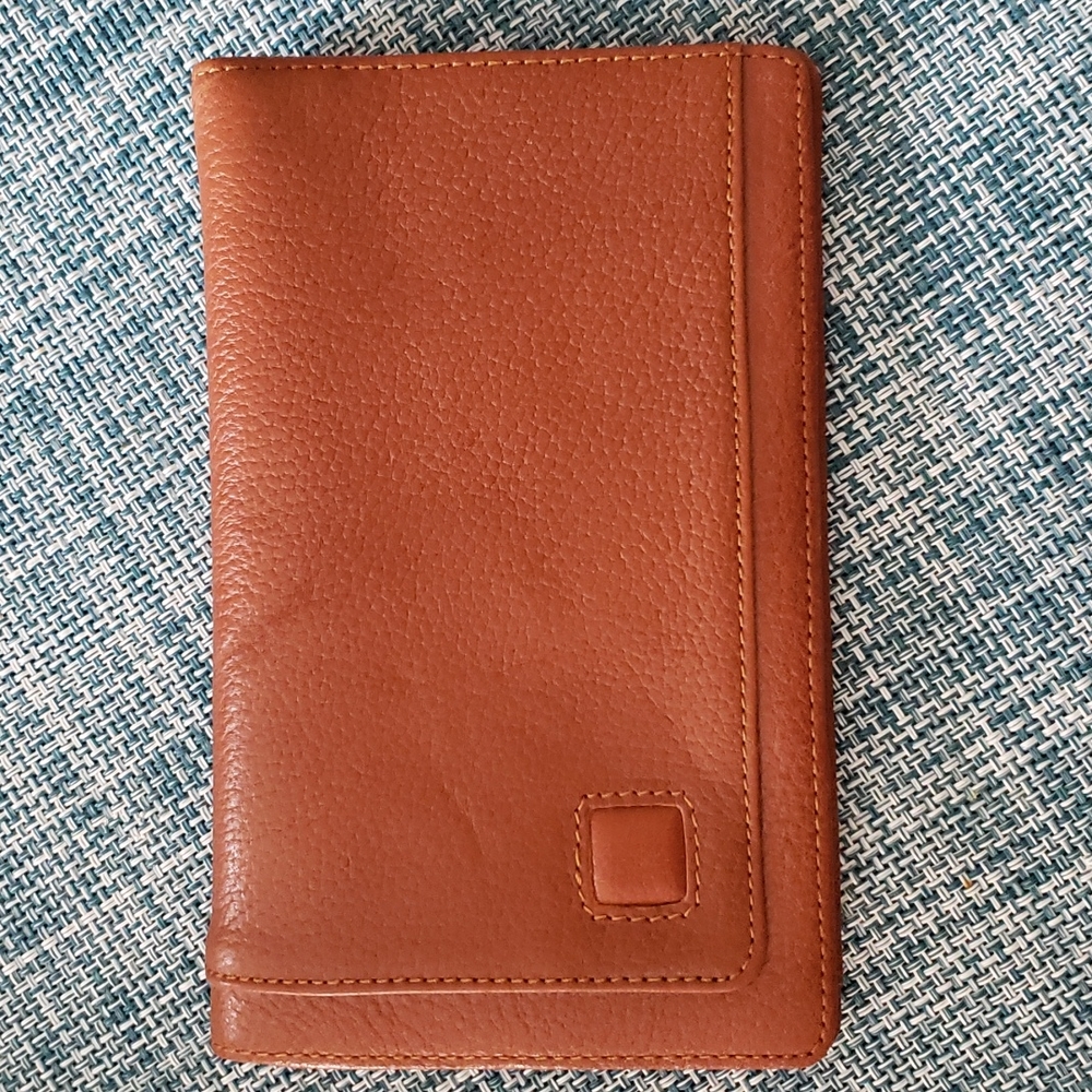 Leather check book cover